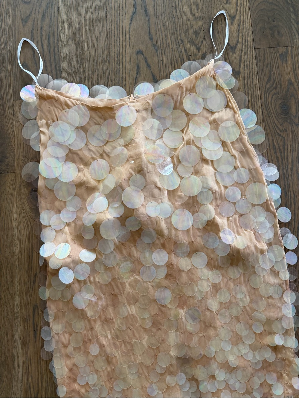 Retrofete Champagne Sequin Midi Skirt - Picture 2 of 4